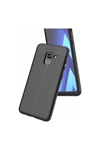 Samsung Uyumlu Galaxy A8 2018 Kılıf Zore Niss Deri Desenli Silikon Kılıf