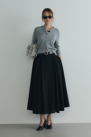 Suud Collection Gri Lea Triko Hırka