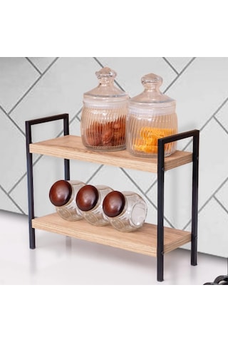 Metal Masa Tezgah Üstü Düzenleyici Organizer Banyo Mutfak Rafı Ki