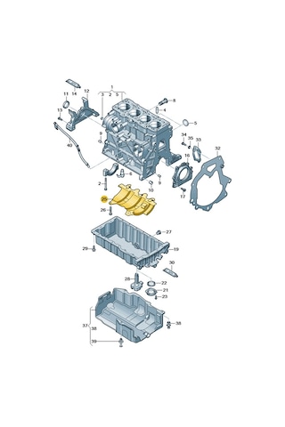Vw Passat 2009-2011 1.6tdi Motor Yağ Karteri Separatörü 03l103623