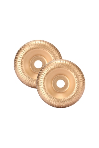 Xindoker 100mm Ahşap Zımpara Tekerleği, 16mm Delikli, 2'li Paket, Altın Renk, Taşlama Makinesi İçin