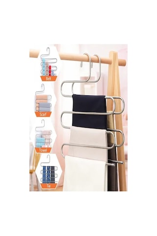 Veraura Lifestyle Krom Pantolon Askısı