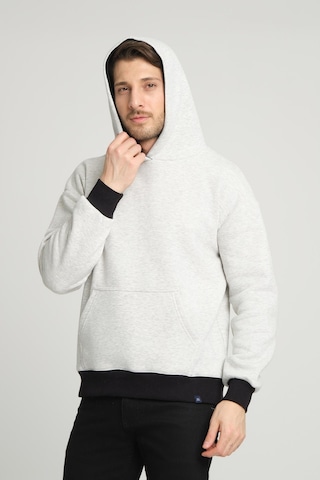 Alexandergardi Alexandergardı Kangru Cepli Kapişonlu Sweatshirt E23-00176 Gri