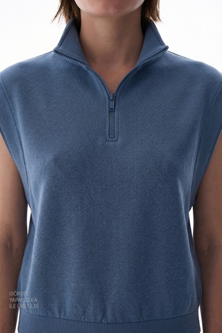 Penti Koyu Mavi Nura Half Zip Sweatshirt K.mavı