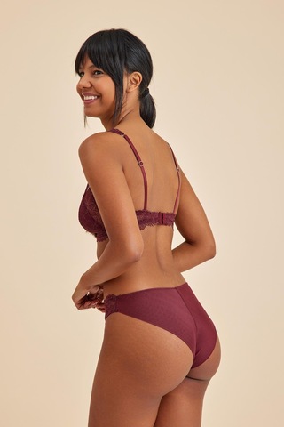 Roma Bordo Dantelli Slip Külot Bordo