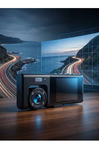 Bloom Picks 1080p Full Hd Dual Lens Araç İçi Kamera - 170 Geniş Açı Gece Görüşlü Yol Kayıt Cihazı