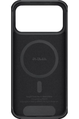 Apple Uyumlu iPhone 17 Pro Max Kılıf M-safe Pitaka Aramid Pro Guard Serisi Black-gray Kapak Siyah-gri Siyah - Gri