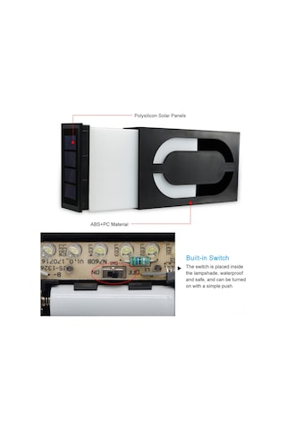 Singree Güneş Enerjili Led Ev Numara Lambası, Işık Kontrollü, 8 Saat Süreli Aydınlatma, Ip55 Su Geçirmez, N766 Modeli Sayı 7