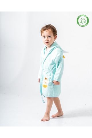 Zürafalı Bornoz Mint Mint