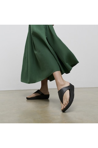 001 Black Terlik Kadın Diğer I88-001 / 323 / 592 Fitflop Lulu Leather Toe-post Siyah