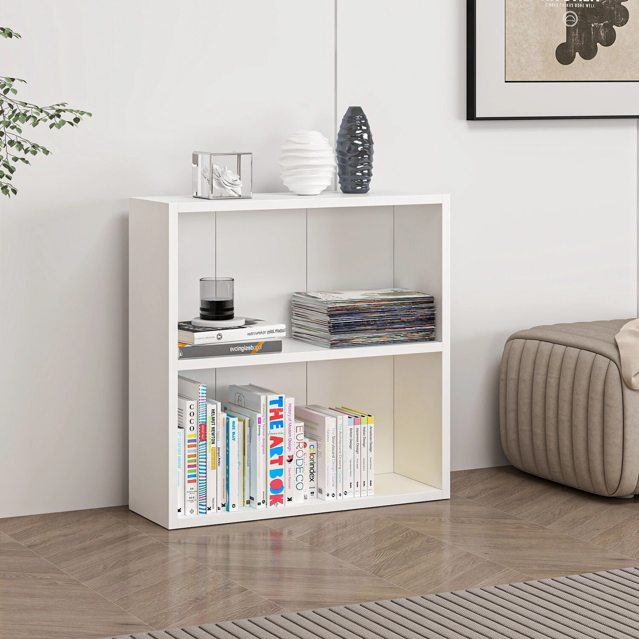 Adel 1 Raflı Kitaplık - Beyaz Beyaz