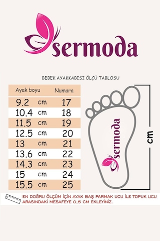 Sermoda Fiyonk Taş Detay Bebek Babet Siyah