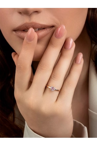 Veronika 925 Ayar Gümüş Nişan Yüzüğü 14975048 Altın