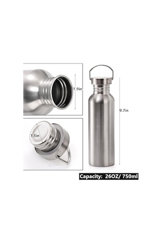 Yopay 2 Paket Paslanmaz Çelik Spor Su Şişeleri, 26 Oz Tek Duvarlı 18/8 Paslanmaz Çelik Su Şişesi, Bisikletçiler, Koşucular, Yürüyüşçüler, Plaj Müdavimleri İçin Metal Su Şişesi Açılmamış Metal Su Şişesi Mor