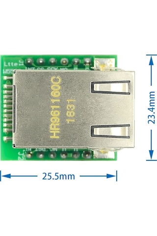 Wiznet W5500 Mini Ethernet Modül 3.3v Spı Tcp/ıp Udp Network Ağ Lan Haberleşme