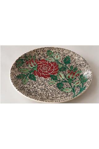 Kırmızı Siyah Tabak 30cm