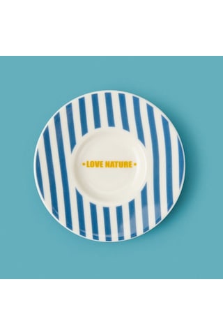 Evidea Kitchen Love Nature Çay Tabağı - Mavi - 13 Cm Mavi