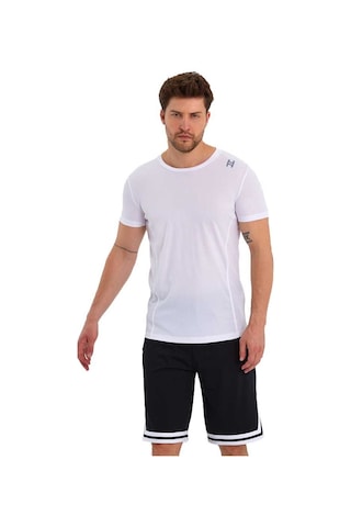 Adams Erkek Polyester Beyaz Şeritli Basketbol Şort 001