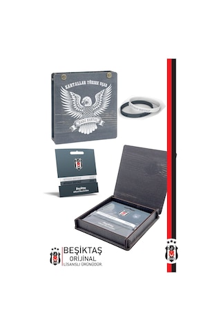 Beşiktaş 2'li Silikon Yetişkin Bileklik Hediyelik Kutulu 001