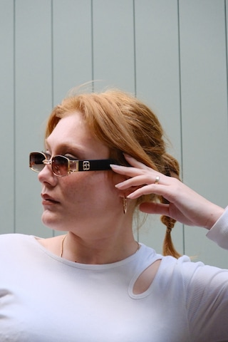 Unisex Vintage Gold Kahve Güneş Gözlüğü Çok Renkli