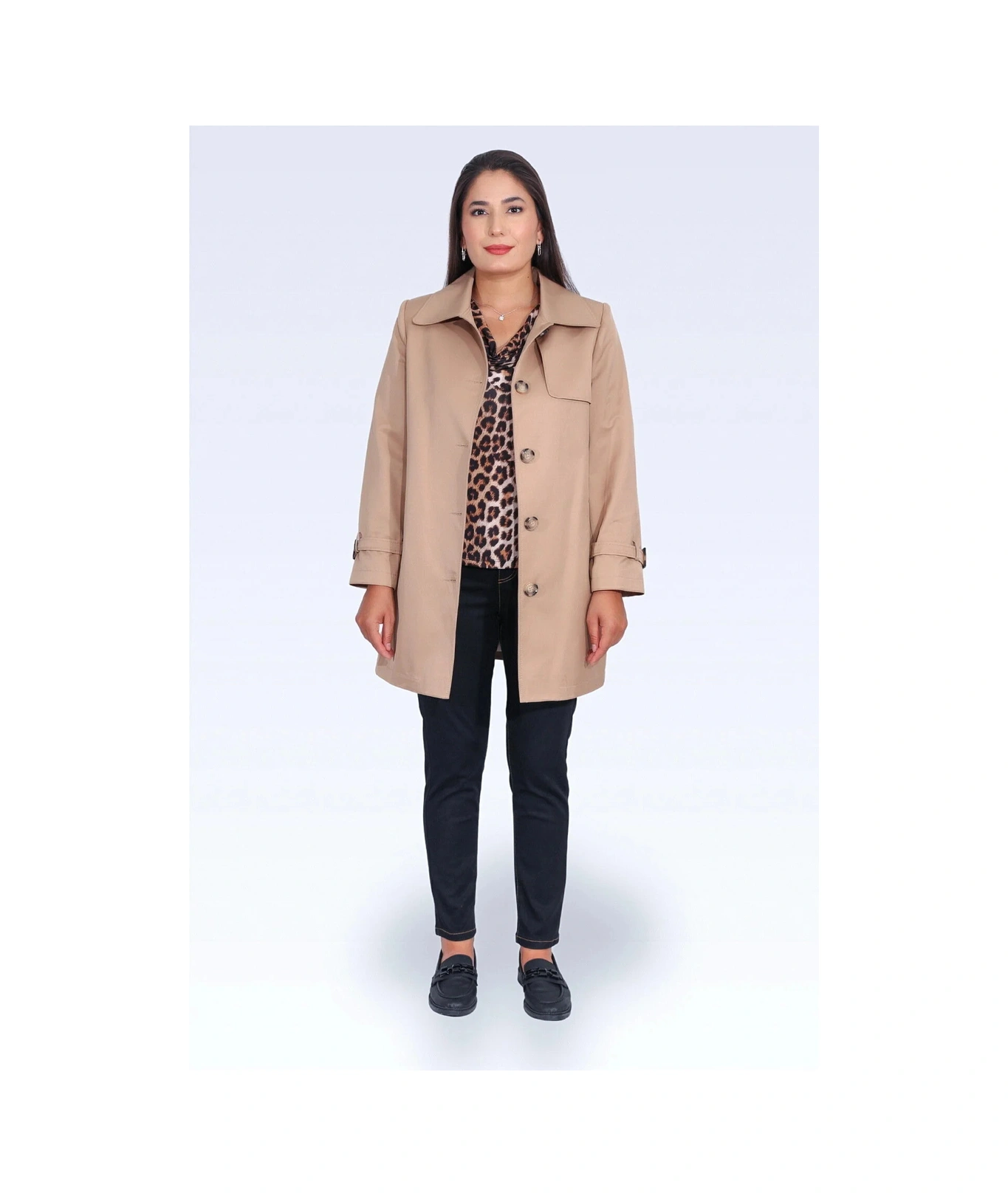 Tolga Saraçoğlu Kadın Midi Boy Trençkot 60076 Camel CAMEL