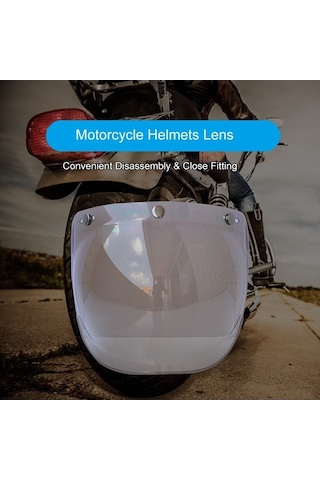 Novahub 2006 Modeli Motosiklet Anti-uv Retro Bubble Vizör - Uv Ve Buğu Önleyici Kask Lensi