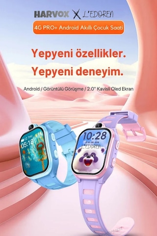 Harvox 4G Pro + Plus Android Sim Kartlı Akıllı Çocuk Saati (İthalatçı Garantili)