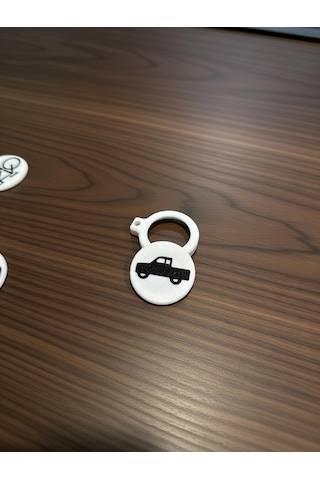 Mini Emoji Apple Uyumlu AirTag  Kılıfı - Gizli Takip Tutucu Anahtarlık 3d Baskılı, Beyaz/siyah Şık Tasarım Kmynt