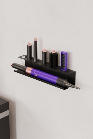 Zift Unique Dyson Airwrap-multistyler Uyumlu Aksesuar Standı Paslanmaz Çelik,vida&bant Çift Montaj Seçeneği Raf Diğer
