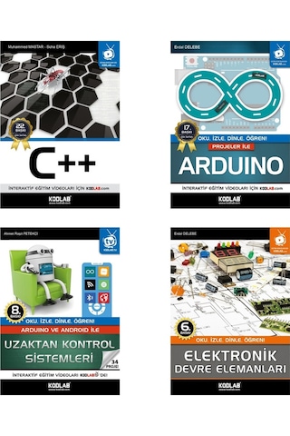 Arduino Eğitim Seti 4 Kitap Takım - Komisyon - Kodlab