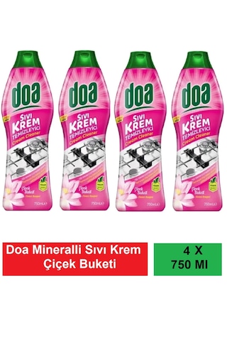 Doa Sıvı Krem Mineralli Çiçek Buketi 750 Ml Vegan X 4 Adet 4'lü Set