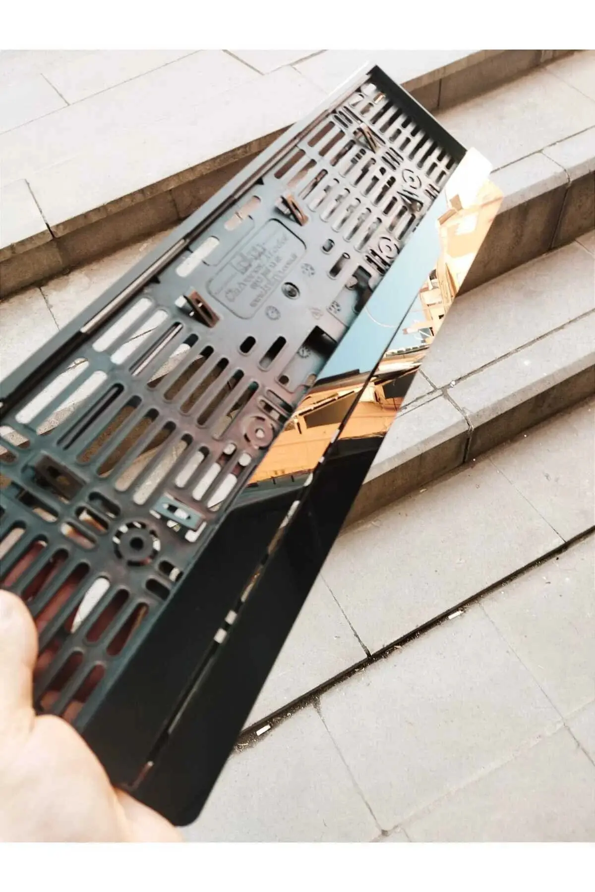 Boş Yazısız Piano Black Çıta, Siyah Kasa Oto Plakalık
