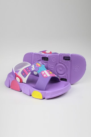 Günlük Unisex Çocuk Sandalet Esnek Kaymaz Taban Yazlık Ev Okul Kreş Ayakkabı Ps940-ps955 Düz- Lila