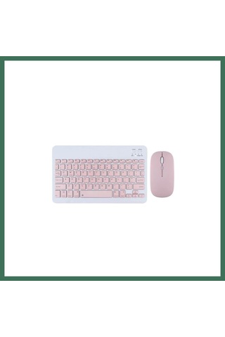 En-cag Kyb71 Kablosuz Türkçe Q Klavye Mouse Set - Pembe Bss Diğer