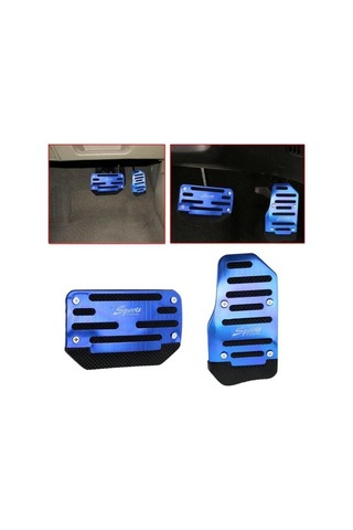 jmsstore Ayak Pedalı Otomatik Kaymaz Evrensel Gaz Fren Ayak Pedalı Pedi Gümüş