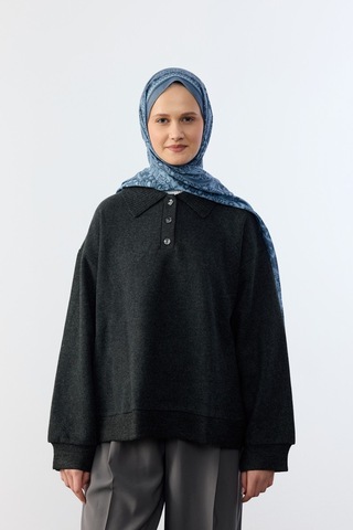 Mirsoy Scarf Mirayze Etnik Desen Şal İndigo