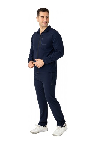 Crozwise Spor Lycra Erkek Eşofman Takımı Lacivert 1247-01