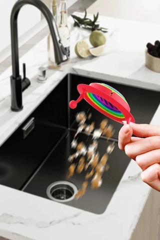 Markafox Lavabo Mesh Süzgeç Kapağı Lavabo Zemin Drenaj Sevimli Lavabo Filtresi Banyo Mutfak Süzgeci