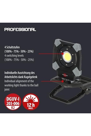 Hibrit Özellikli Dış Mekan Ip65 Lisanslı 50w 6800 Lümen 5 Metre Kablolu Şarjlı Led Projektör Genel