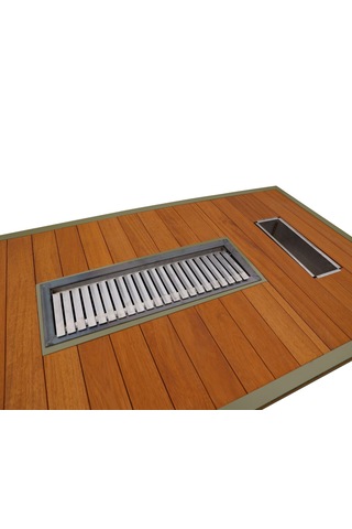 Buz Hazneli Alüminyum Mangallı Masa Yeşil