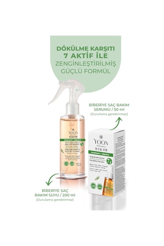 Yoon 2'li Saç Dökülme Karşıtı, Hızlı Saç Uzatma, Saç Serumu 50ml & Bakım Suyu 200ml