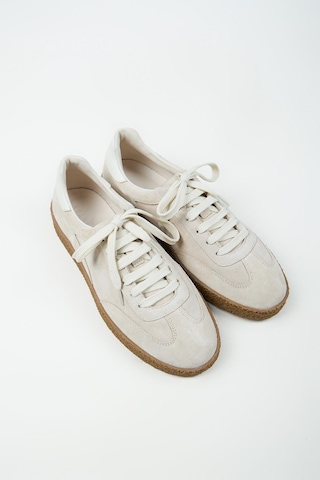 Krahe Palminteri 2 Erkek Hakiki Deri Bağcıklı Bej-ekru Sneakers