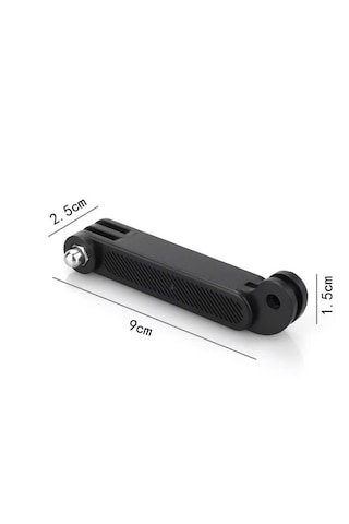 Knmaster Aksiyon Kamerası 9cm Düz Uzatma Bağlantı Aparatı 9 Cm Aksiyon Kamera Uzatma Kolu Siyah