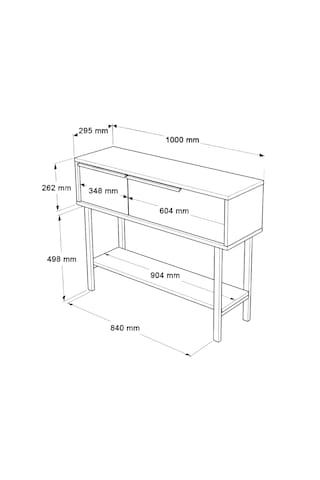 Robin Home Asimetrik Aynalı Dresuar Hol Antre Beyaz 100cm Beyaz