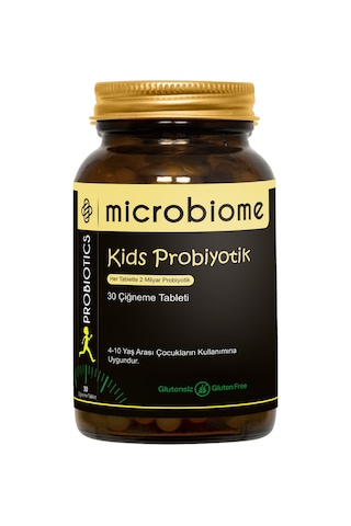 Microbiome Kids Probiyotik ve Vitamin 30 Çiğneme Tableti