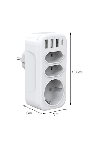 Pazly Yatak Suntek Ofis Odası İçin Çoklu Çıkışlı Genişletici 3 Hp