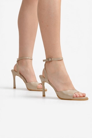 Tual Shoes Kadın Vizon Topuklu Ayakkabı Bej - Vizon