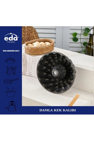 Damla Granit Döküm Kek Kalıbı Zk-939 Siyah