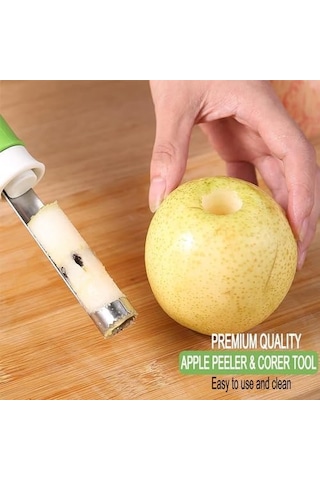 Küçük Elma Oyma Aleti Paslanmaz Çelik Mutfak Çekirdeği Temizleme Aracı Cupcake Corer Apple iPhone Uyumlu Soyucu Özlü Elma, Armut, Dolmalık Biber, Kek İçin