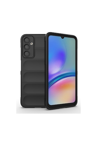 Galaxy A16 Kılıf Esnek Tpu Oyuklu Arka Yüzey Tasarımlı Zore Etnik Silikon Kapak Siyah